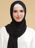 Black Premium Georgette Hijab