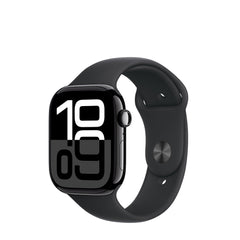 Apple Watch Series 10 46 mm GPS Smartwatch, Jet Black Aluminium Case with Black Sport Band(M/L), MWWQ3QA/A