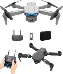 DKH-E88 Foldable Drone with 8K HD Dual Camera, Obstacle Avoidance, Altitude Hold, and Compact Design.(Multicolour)
