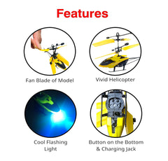 XOOM TOYS RC Helicopter Toy with Hand Gravity Sensor | Rechargeable Remote Control Helicopter for Kids 4+ | Safety Sensor, 3D Lights | Flying Indoor Outdoor Toy for Boys & Girls
