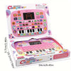 Graphene Learning Education Computer Piano Laptop Toy with Led Screen & Music Computer Tablet Gift for Kids Toddlers Baby Laptop Fun Activity Toys 2 Year 3-6 Years Boy Girl Multicolor