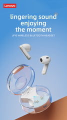 Lenovo Thinkplus LP10 TWS Earbuds, 13mm Dynamic Driver, High-sensitivity Mic For Clearer Voice Calls & ENC Call Noise Reduction, Bluetooth 5.2, Up to 5H Playback, Black | LP10