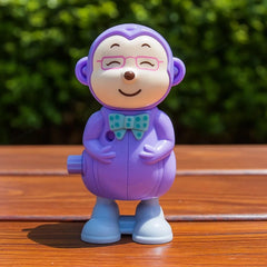 GRAPHENE Wind-Up Monkey Toy with Key Jumping & Rotating Head Clockwork Animal Toy for Kids Toddlers Boys & Girls Key Operated Monkey Battery Free (Multicolor, Pack of 1)