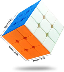 6 Pack Speed Cube Set, Stickerless Cube, Easy Smooth Turning Professional 3X3X3 Speed Cube, Party Favors, Puzzle Toys for Children, Adults, and All Ages