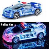 Police Car Toy with Lights and Sounds, Push and Go Powered, Musical Vehicle for Kids