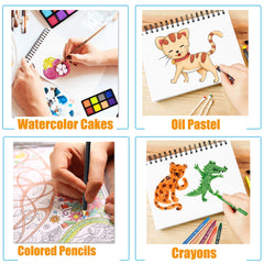 Tyko Arts Wooden Box Coloring Set, 143Pc Drawing Supplies, Portable Painting Kit for Kids, Adults, Teens - Gift for Girls Ages 7-12 and Up