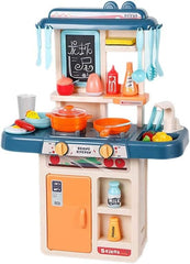 Kitchen Toy Set Happy Little Chef Pretending To Play With Toys, Kitchen Set, Toy Kitchen Accessories (Color : Black-b)