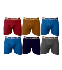 Macho Men's Long Cotton Fine Trunk Pack of 5 (Multi Color),