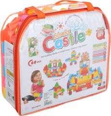 FX812 Plastic Building Blocks Castle Set Of 68 Pieces For Kids - Multi Color