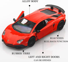 1/36 Scale LP750-4 SV Diecast Cars Models,Pull Back Vehicles Toy Cars,Cars Gifts for Boys Girls