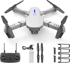 DKH-E88 Foldable Drone with 8K HD Dual Camera, Obstacle Avoidance, Altitude Hold, and Compact Design.(Multicolour)