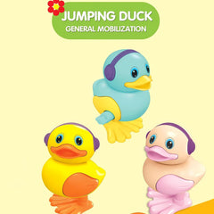 Crackles Wind-Up Jumping Duck Toy | Key-Operated Crank Mini Duck for Babies | Spring Hopping Action |Crawling Walking Toy Set for Kids | Party Favor & Birthday Gift for Boys and Girls
