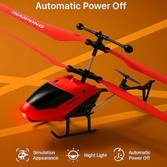 XOOM TOYS RC Helicopter Toy with Hand Gravity Sensor | Rechargeable Remote Control Helicopter for Kids 4+ | Safety Sensor, 3D Lights | Flying Indoor Outdoor Toy for Boys & Girls