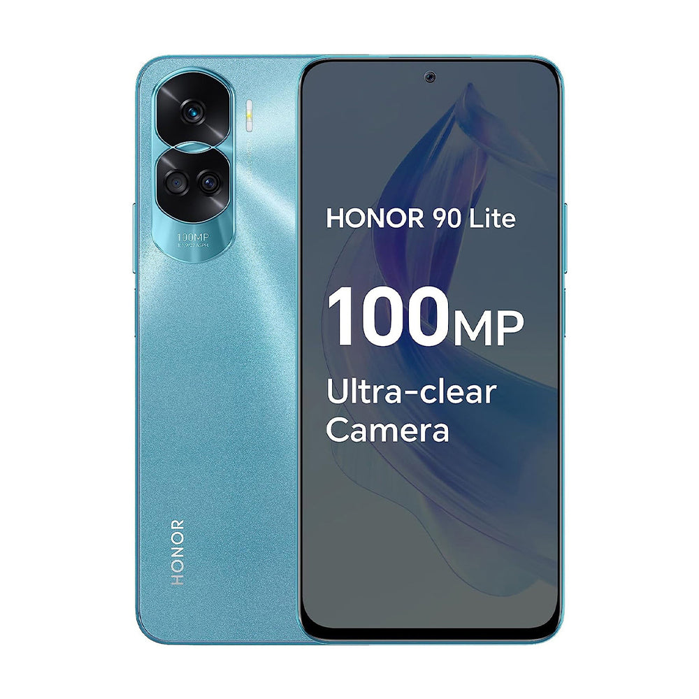 Honor 90 Lite Dual SIM 5G Smartphone, 8 GB RAM, 256 GB storage, Cyan Lake