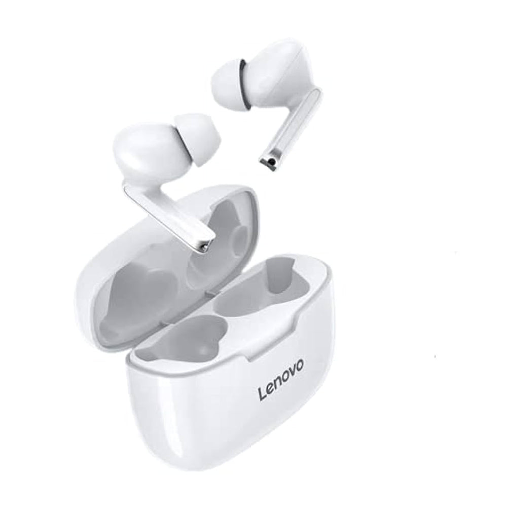 Lenovo XT90 Wireless Bluetooth Touch Control Stereo Earphones Headset (White)