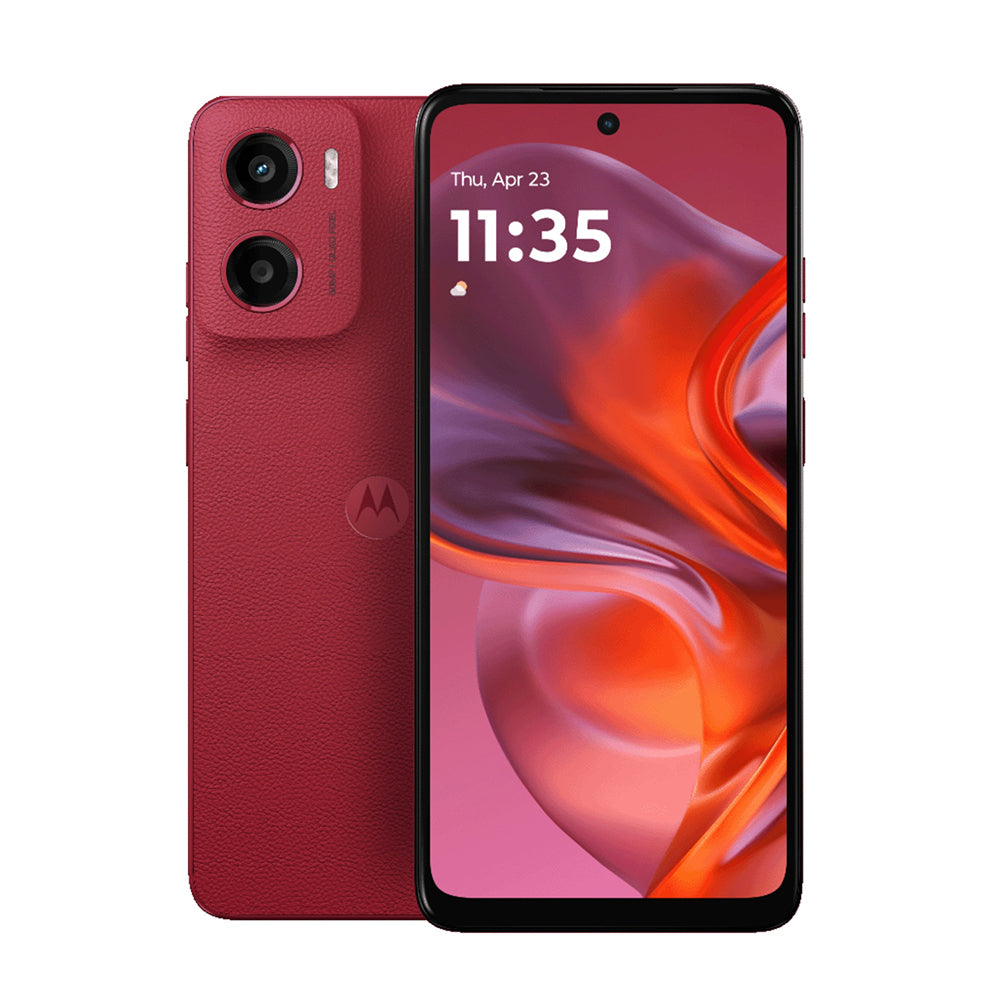 Motorola G05 4G Smartphone, 4 GB RAM, 256 GB Storage, Plum Red