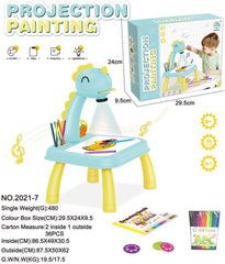 AEPRO - Kids LED Projector Painting Art Drawing Table Тоу For Children Painting Board Desk Educational Learning Paint Tools Тоу For Girl (YM6776-S)