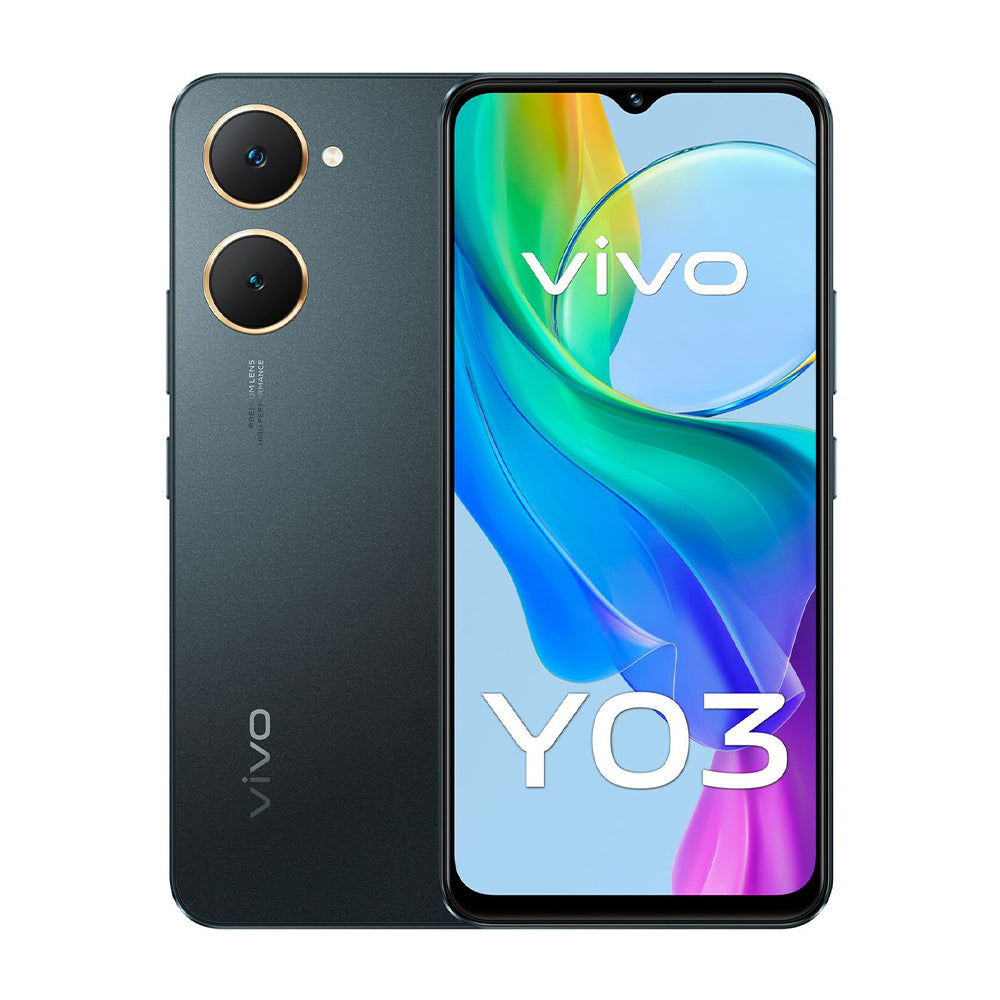Vivo Y03 4G Smartphone, 4 GB RAM, 128 GB storage, Black