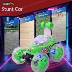Toyshine Remote Control Stunt Car | RC Stunt Vehicle 360° Rotating Rolling Radio Control Electric Race Car with Lights and Music | Rechargeable Battery for Kids Girls Boys