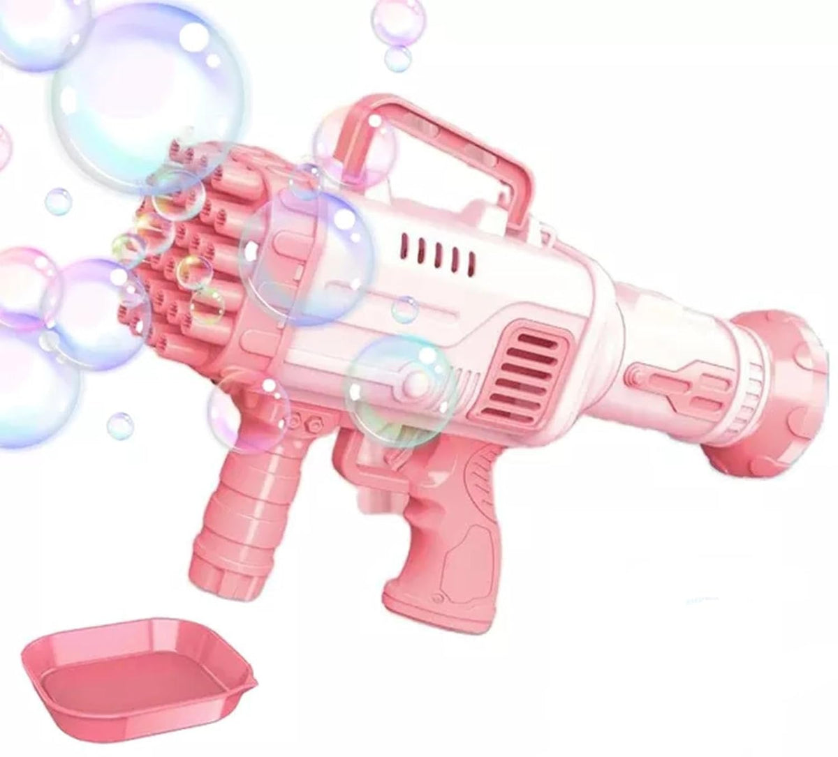 VGRASSP Electric Gatling Bubble Gun for Kids with Soap Solution Indoor and Outdoor Toys for Toddlers Bubble Launcher Machine for Girls and Boys (Colour as per Stock)
