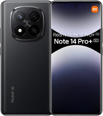 Xiaomi Redmi Note 14 Pro+ Plus 5G + 4G LTE (for Tmobile Mint Tello & Global) (512GB + 12GB) NFC 6.67" 120Hz 200MP Pro AI Camera Model 24115RA8EG Unlocked Dual Sim (Midnight Black)