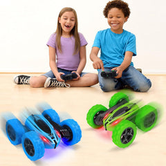 Lumiparty 2 Pack RC Stunt Car with Gesture Sensor - 4WD Double Sided 360 Degree Rotating Tumbling - Rechargeable High-Speed Hobby RC Toy Cars for Kids (Aged 7 and above), Unisex